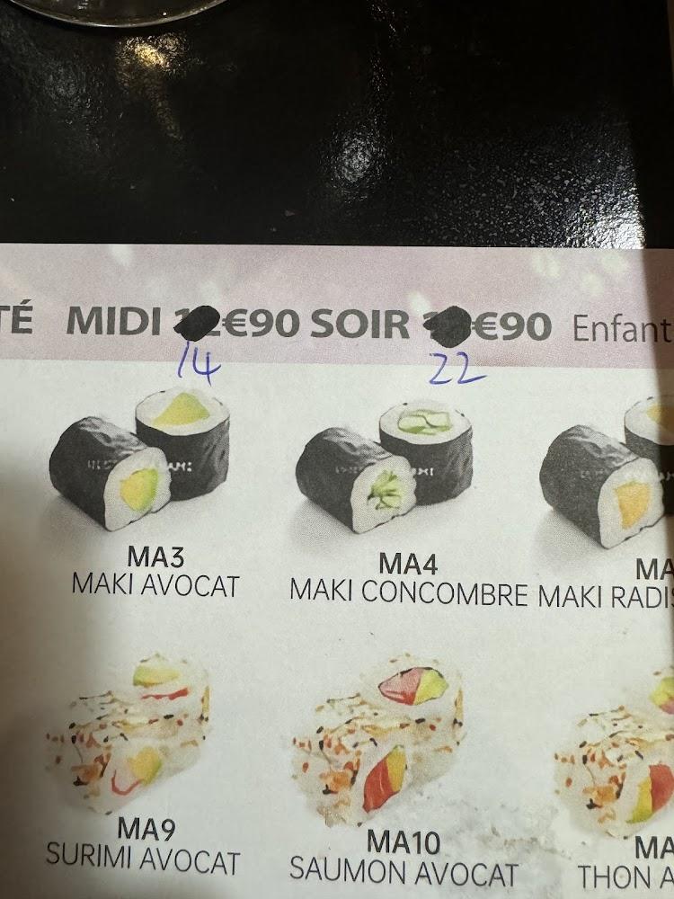 Ayanami Sushi - Menu Image 1